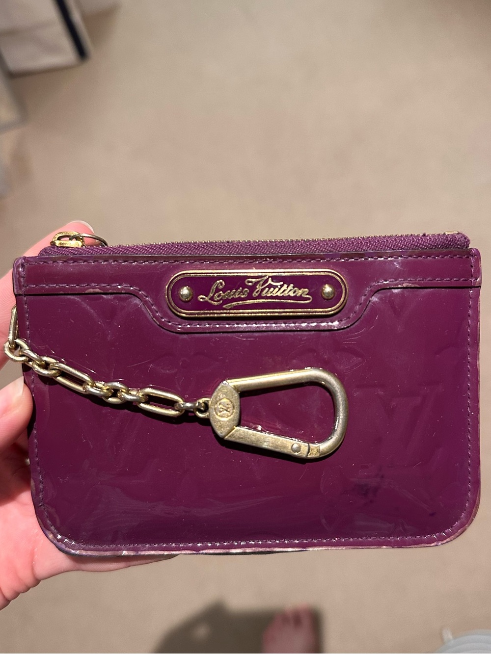 Louis Vuitton Violette Vernis Monogram Key Pouch - Picture 3 of 4